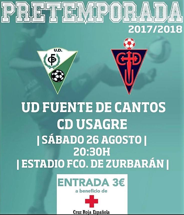 Esta noche, partido Fuente de Cantos-Usagre a beneficio de Cruz Roja