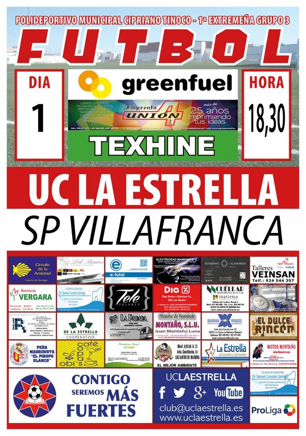La Estrella recibe al Villafranca éste domingo a las seis y media de la tarde