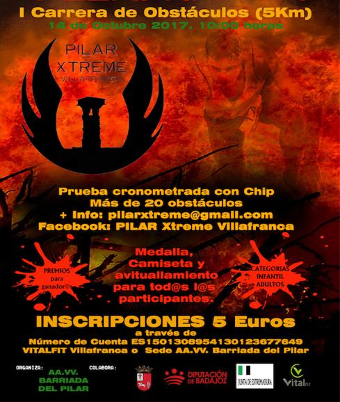 La I Carrera de Obstáculos Pilar Extrem se celebrará el día 14 en los terrenos ubicados frente al Mercadona