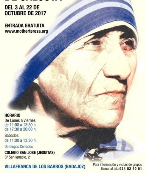 Exposición sobre Madre Teresa de Calcuta en octubre en el Colegio San José de Villafranca