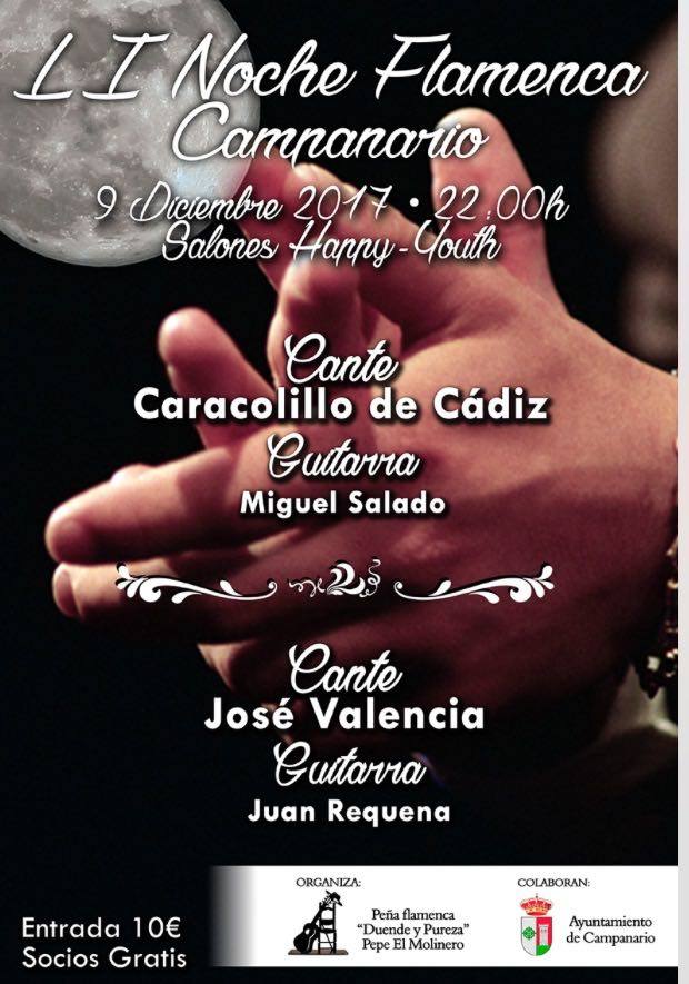 El sábado 9 de diciembre se celebra una nueva noche flamenca