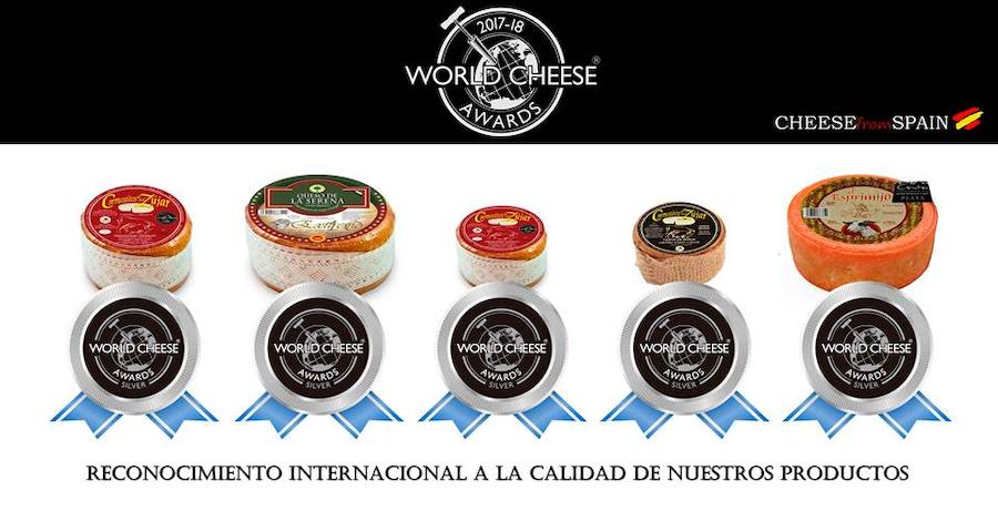 Los quesos de Arteserena se llevan cinco medallas de plata en el 'World Cheese Awards'