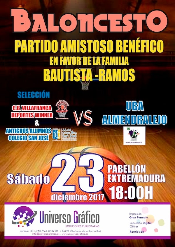 En marcha el partido amistoso benéfico en favor de la Familia Bautista-Ramos