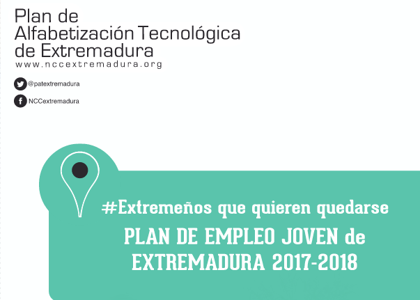 El PAT oferta acciones TIC en el marco del Plan de Empleo Joven de Extremadura