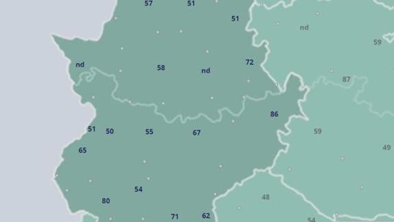 Villafranca registra una racha de viento de 74 km/hora