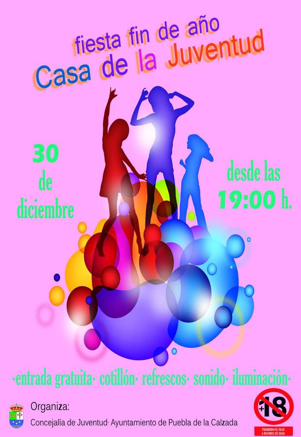 Los jóvenes celebran el fin de año con una fiesta organizada por el Ayuntamiento