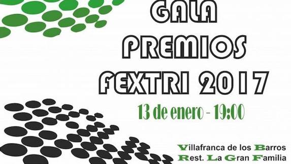 Villafranca de los Barros acogerá el sábado la Gala de Premios FEXTRI 2017