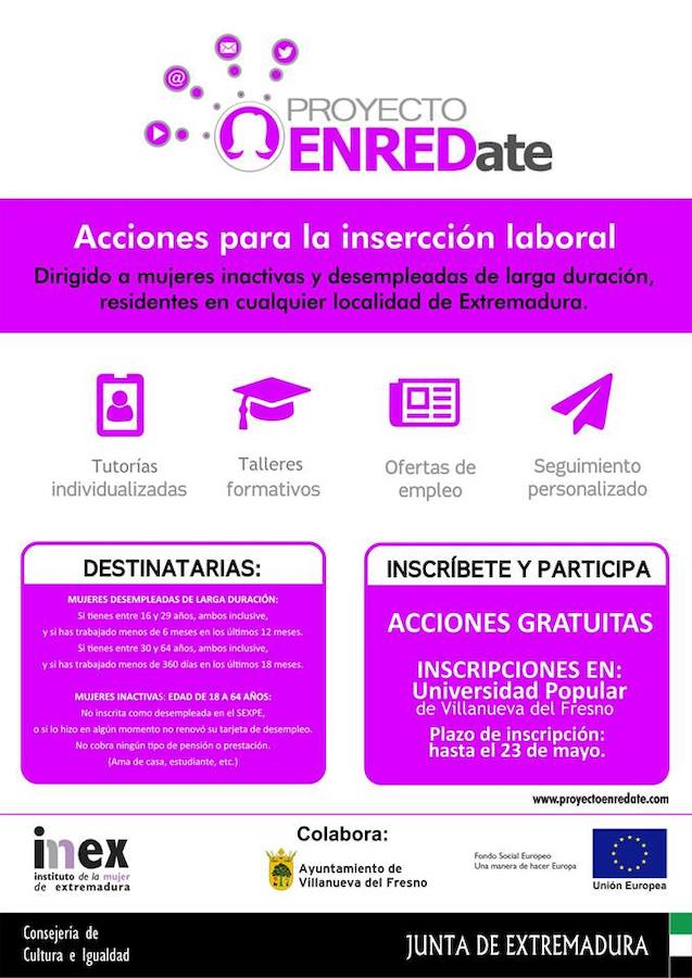 La localidad acoge el Proyecto ENREDate para mujeres desempleadas