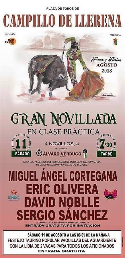Los novilleros Eric Olivera y David Noble participarán en la novillada de Campillo de Llerena