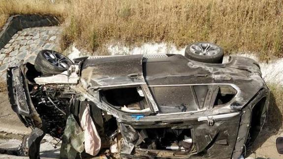 Cuatro menores, heridos leves en la salida de vía en la A-66 a la altura de Fuente de Cantos