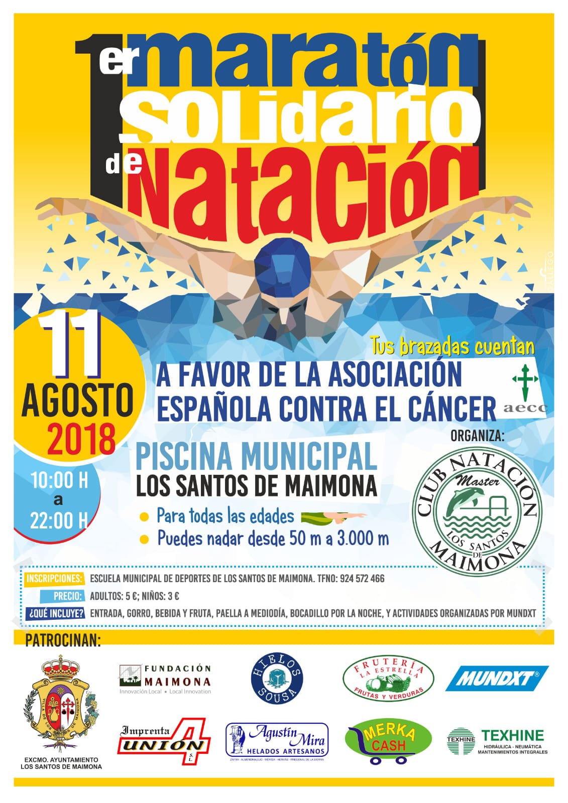 12 horas nadando como reto solidario