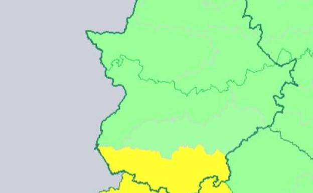 El 112 de Extremadura activa la alerta amarilla por lluvias en el sur de Badajoz