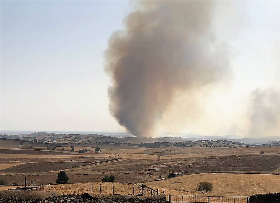 Cinco bomberos portugueses heridos en el incendio de Mourâo que ha llegado hasta la localidad