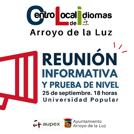 Reunión informativa para nuevos alumnos de Centro Local de Idiomas el 25 de septiembre