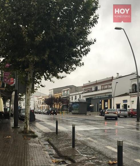 Leslie deja en Monesterio fuertes lluvias, viento y un brusco descenso de temperaturas
