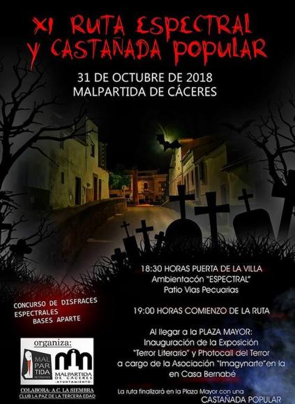 Ambientación espectral, pasacalles e historias para la Ruta Espectral de la Noche de Todos los Santos