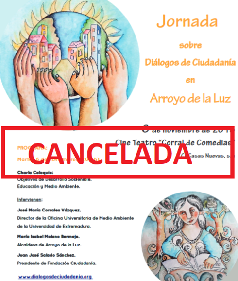 Cancelación de la actividad ‘Diálogos de Ciudadanía’
