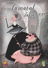 El cartel de Ángela Sánchez gana el concurso del Carnaval 2019 de Zafra