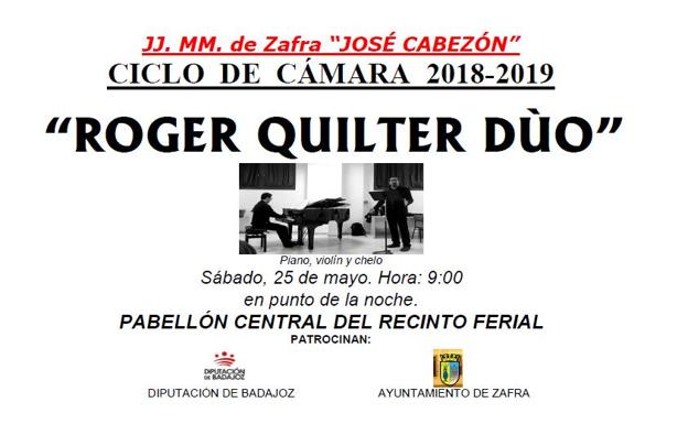 Juventudes Musicales cierra su temporada con un concierto a cargo de Roger Quilter Duo