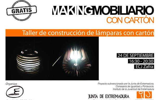 Vuelven los talleres MAKINGMOBILIARIO al ECJ con uno para elaborar lámparas con de cartón