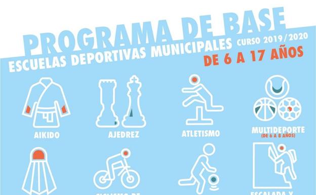 El plazo de inscripción en las escuelas deportivas estará abierto hasta el 31 de octubre