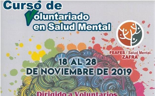 Feafes Zafra organiza un curso de Voluntariado en Salud Mental