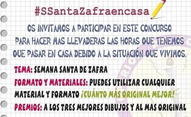 La Junta Superior de Cofradías ha convocado un concurso de dibujo para los más pequeños