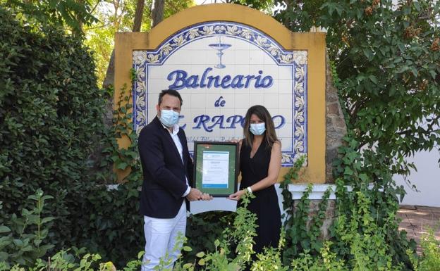 AENOR entrega el Sello Safe Tourism Certified al Balneario El Raposo