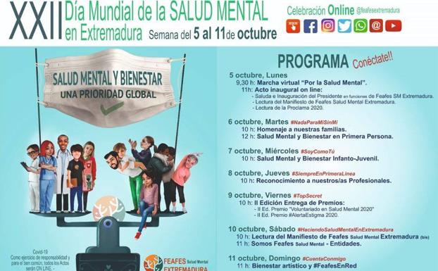 Feafes conmemora el Día Mundial de la Salud Mental 2020 con una semana de actividades virtuales
