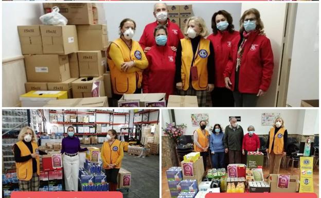 El Club de Leones continúa con su compromiso social con la donación de 2.000 kilos de alimentos no perecederos