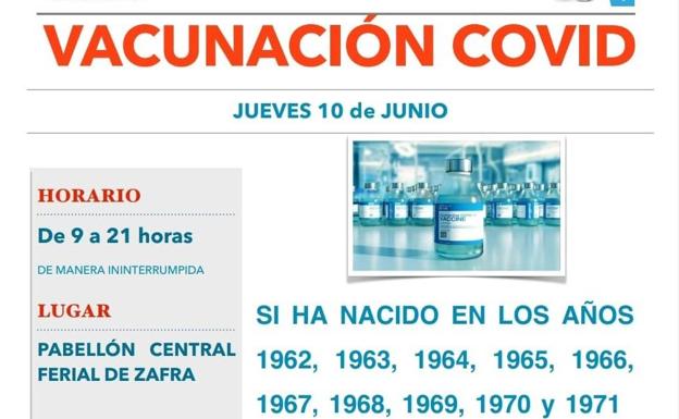 Nueva vacunación masiva para los vecinos de entre 50 y 59 años el próximo jueves
