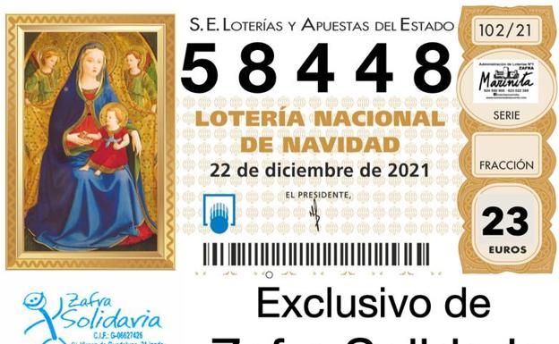 El número de la lotería de Navidad de Zafra Solidaria reparte más de 80.000 euros en Zafra