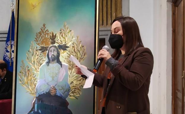 Un cartel de Semana Santa cargado del simbolismo de la Oración en el Huerto, la Entrada en Jerusalén y el Corazón Doloroso de María