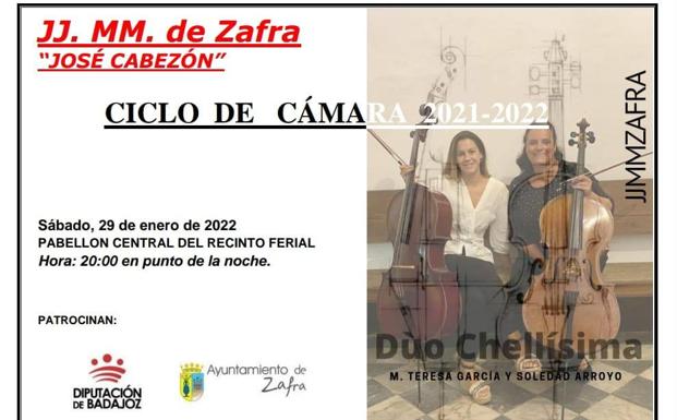 El dúo Chellísima ofrecerá un nuevo concierto de juventudes Musicales el próximo sábado