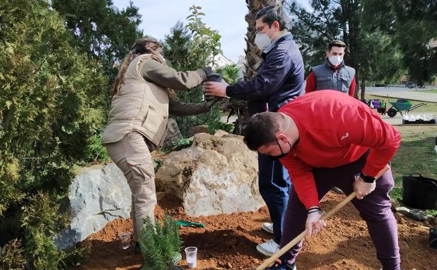 Dos parques de Zafra han sido replantados gracias a la iniciativa de la Escuela Profesional Zafra V en colaboración con los institutos y varias asociaciones