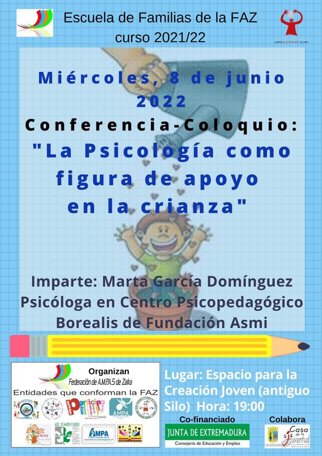 Las Ampas de Zafra preparan dos nuevas sesiones de su Escuela de Familias para este miércoles