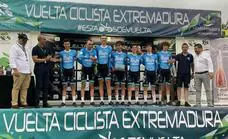 El Equipo Eolo Kometa ha sido el mejor equipo de la primera etapa de la Vuelta Ciclista a Extremadura celebrada en Zafra