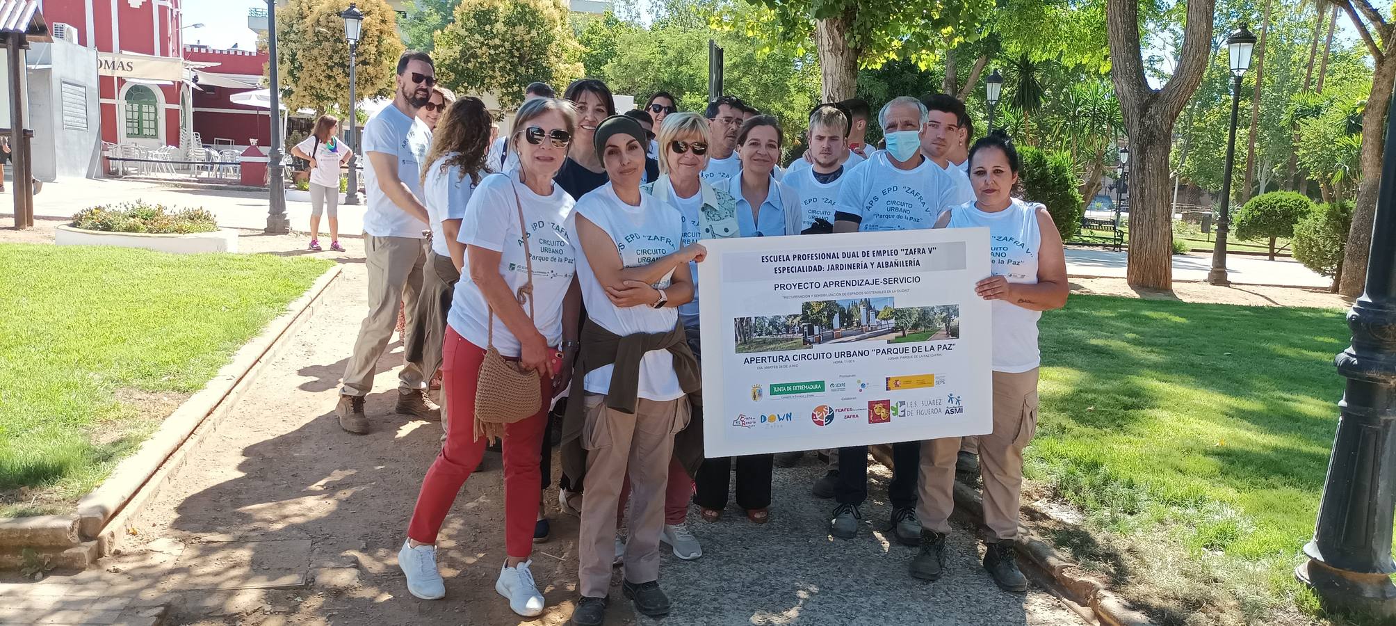 El Parque de la Paz estrena un Circuito Urbano creado por la Escuela Profesional Dual de Empleo Zafra V