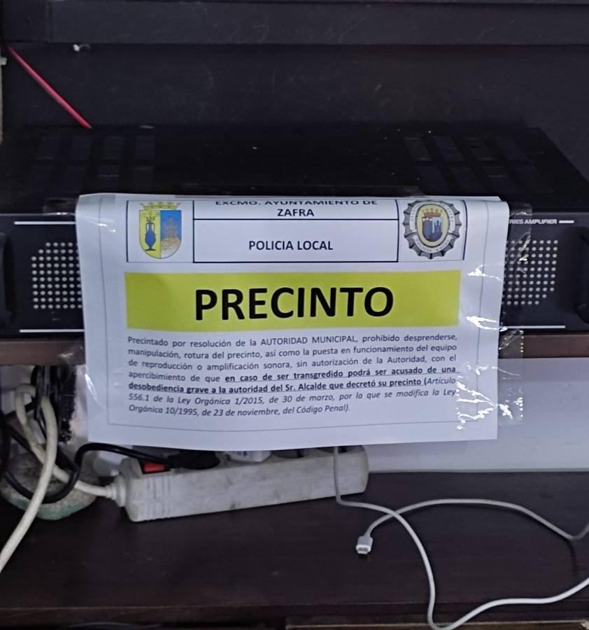 La Policía Local precinta varios equipos de música de bares que incumplen la normativa de ruido
