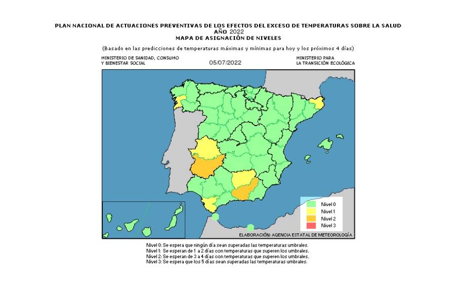 El 112 Extremadura activa el nivel de alerta naranja por altas temperaturas durante los próximos días