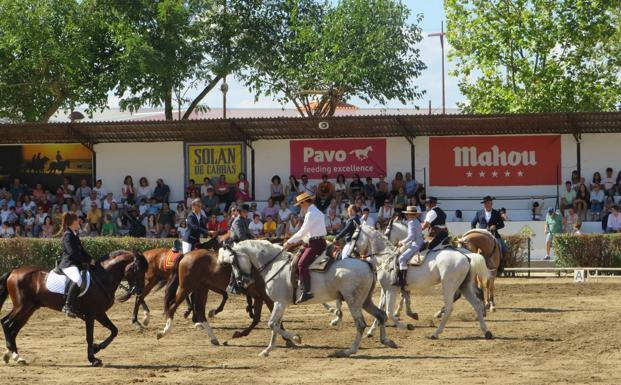 Los alumnos de la Asociación Ancapedro cautivan al público con sus exhibiciones ecuestres