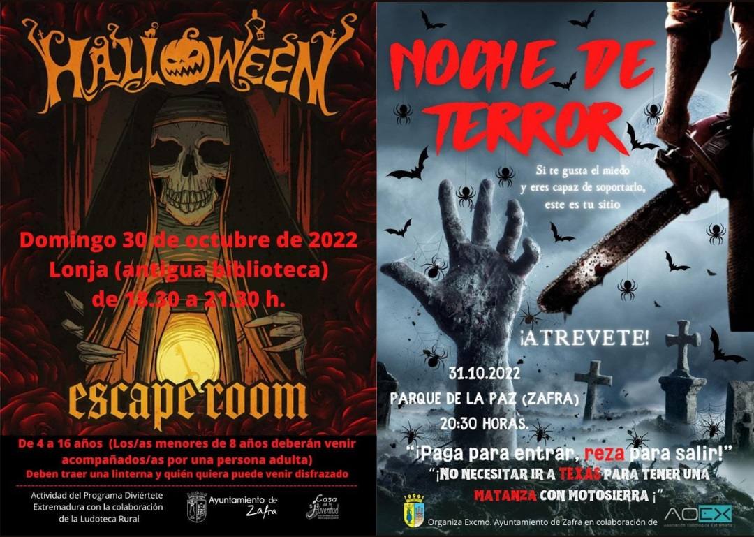 Zafra vivirá su particular Halloween con un Escape Room y la Noche del Terror los días 30 y 31 de octubre