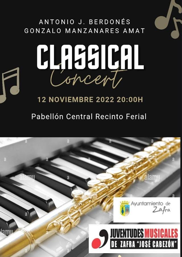Juventudes Musicales trae este sábado a Antonio J. Berdonés y Gonzalo Manzanares Amat para un concierto de flauta y piano