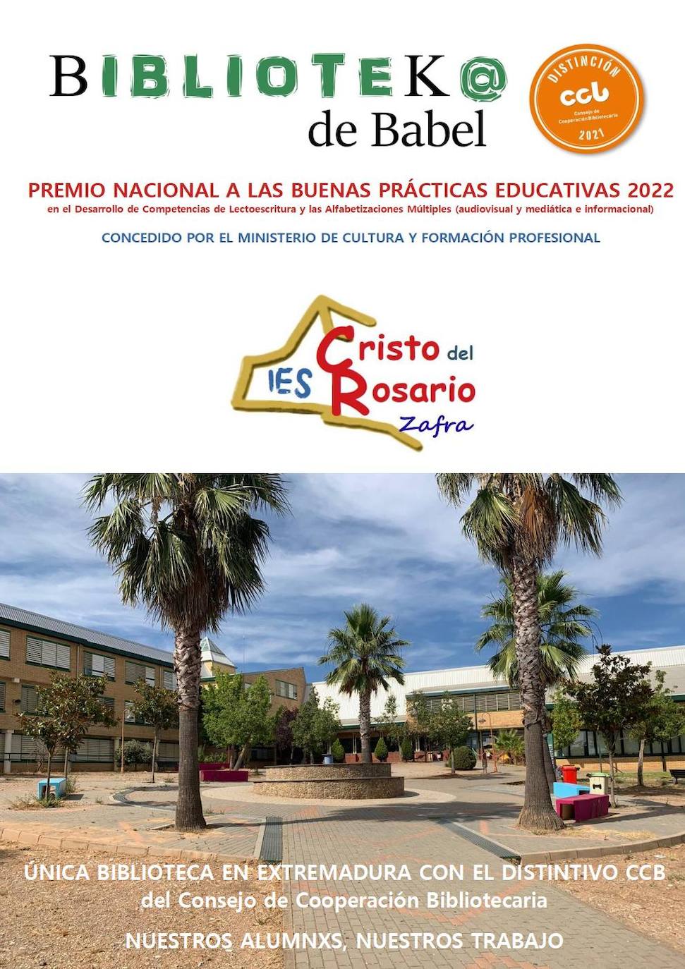 El IES Cristo del Rosario consigue el Premio Nacional a las Buenas Prácticas Educativas