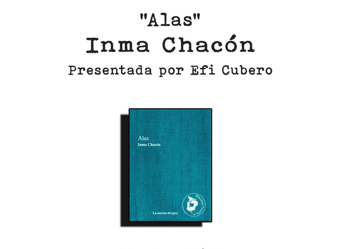 Inma Chacón presenta su poemario 'Alas' este miércoles
