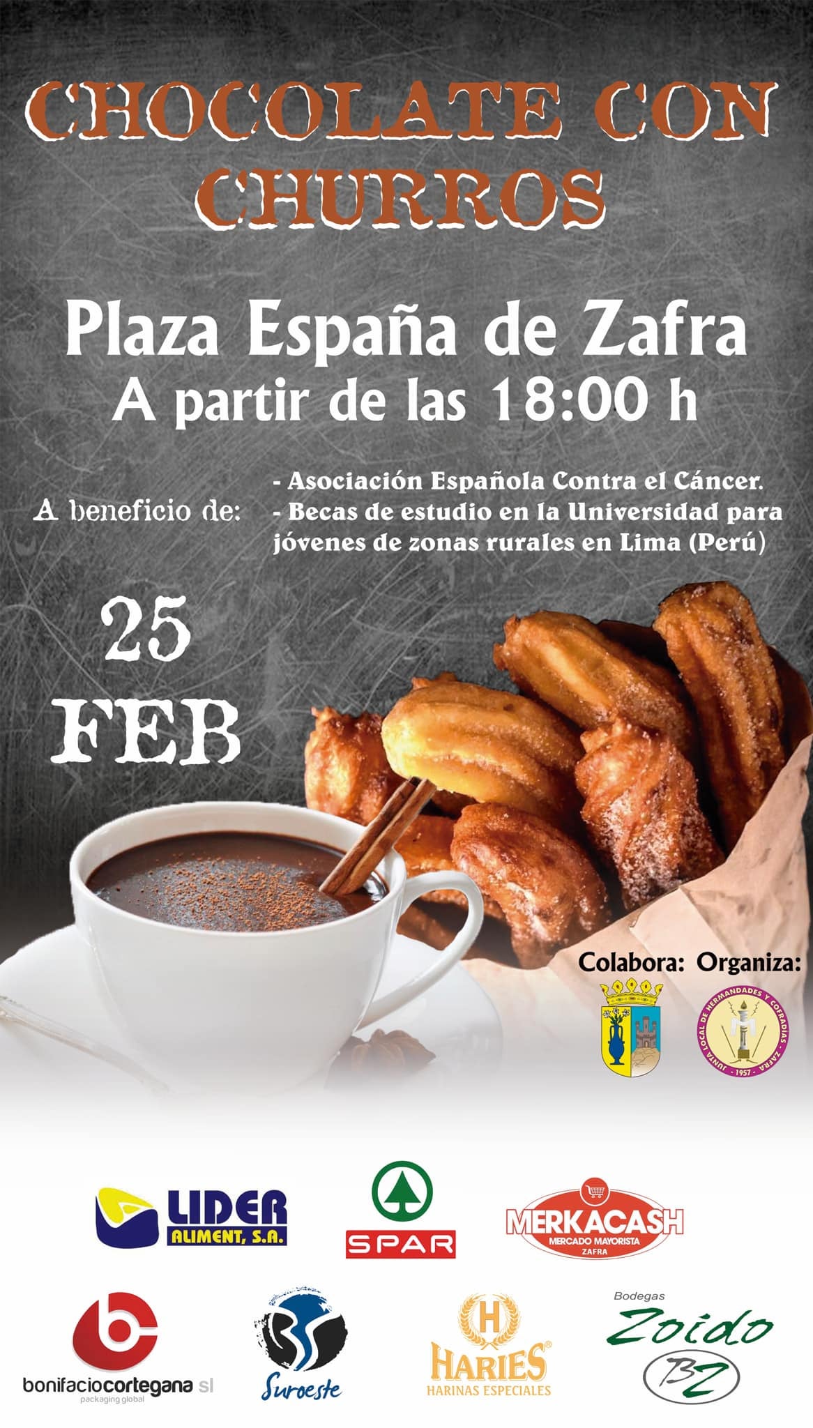 La Junta Local de Hermandades y Cofradías vuelve a organizar sus 'Churros con chocolate solidarios'
