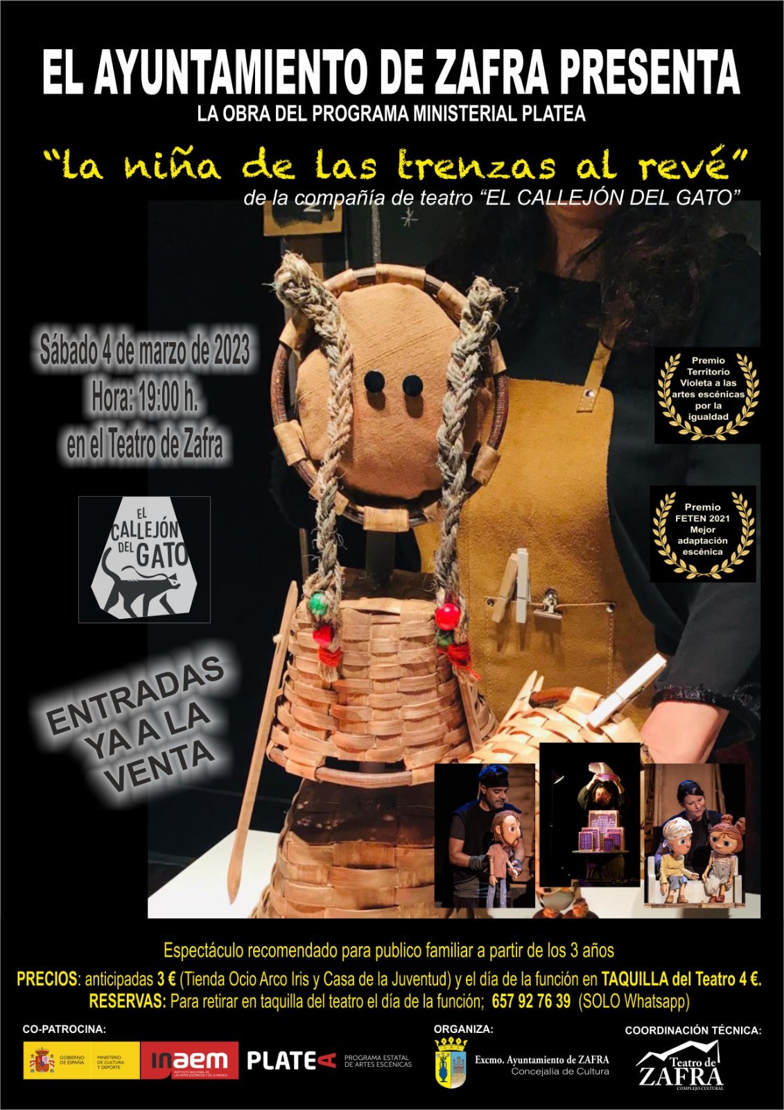 El cuento 'La niña de las trenzas del revés' será llevado a escena este sábado en el Teatro de Zafra