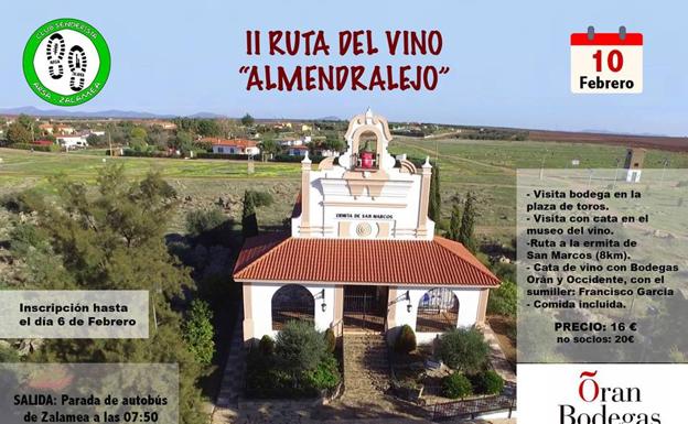 Arsa Zalamea realizará la II ruta vinícola el próximo 10 de febrero en Almendralejo