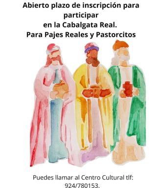 Abierto el plazo para participar en la Cabalgata Real como pajes o pastorcitos