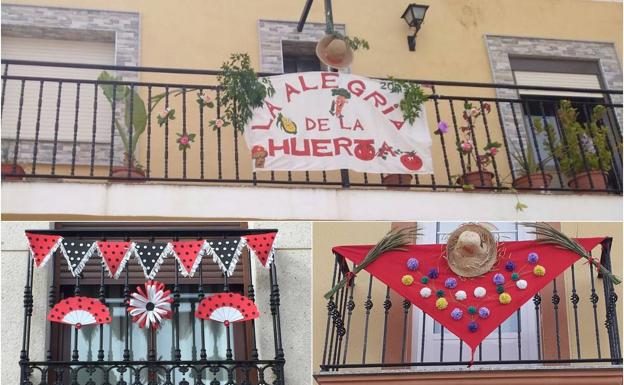 Zalamea y Docenario celebran San Isidro decorando los balcones y ventanas